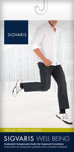 SIGVARIS Mens CASUAL COTTON 186 Calf 15 20mmHg