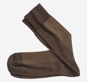 JOHNSTON&MURPHY Herringbone Panel Socks