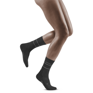 Reflective Mid Cut Compression Socks, Women